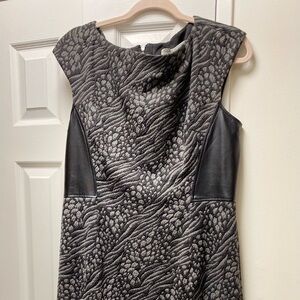 Maggy London Black and Gray Textured Dress